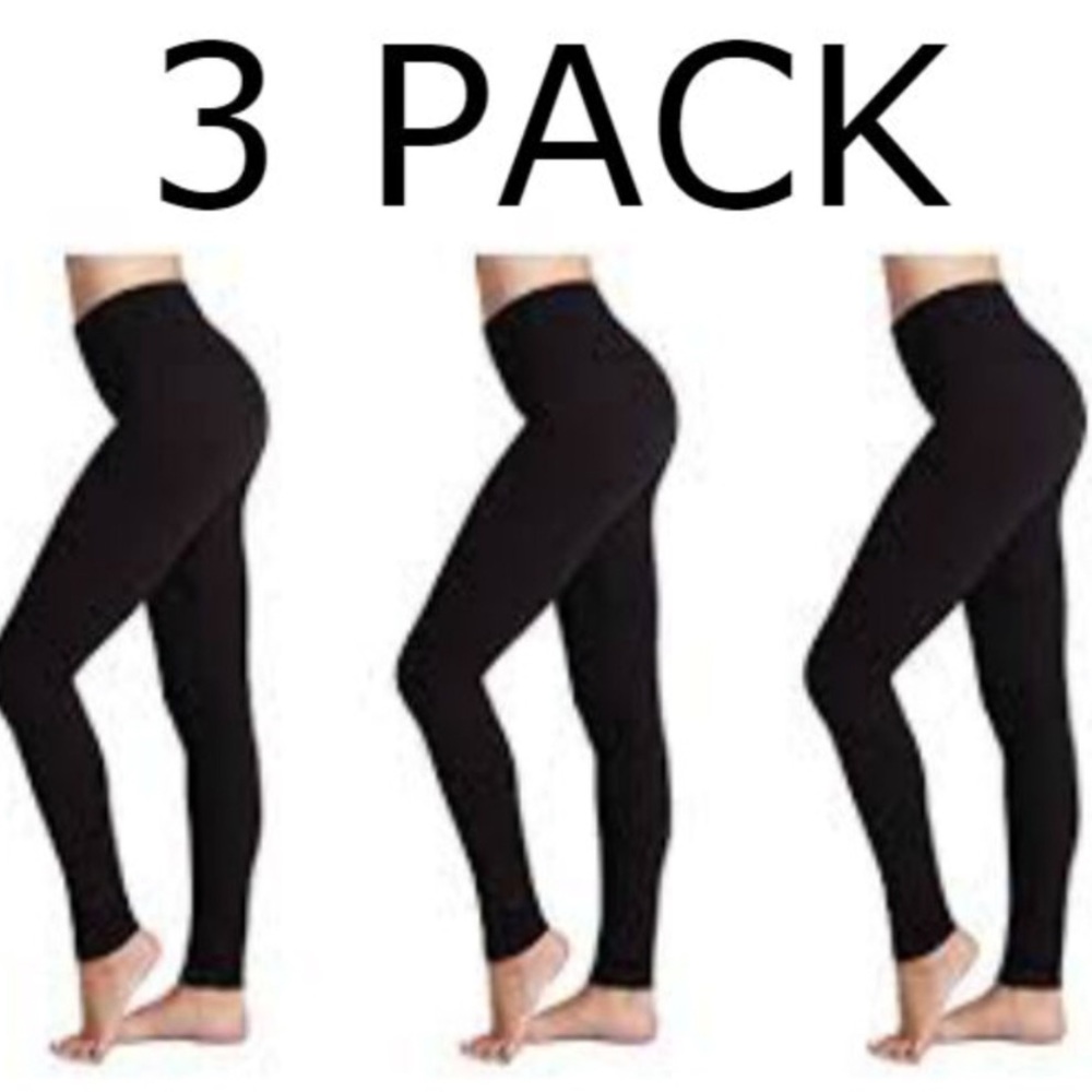 NWT- 3 PACK Black Leggings- L/XL - Picture 1 of 1